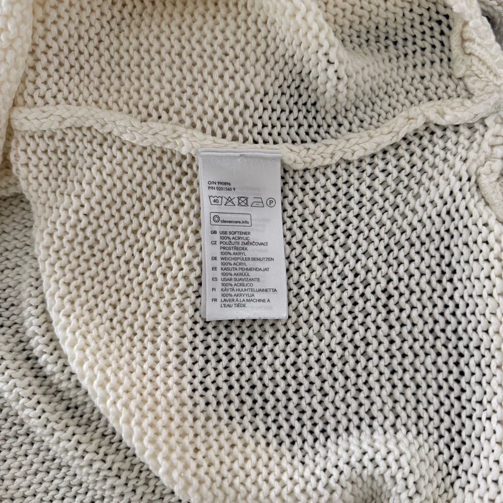 H&M Elegant Cream Women's Crew Neck Sweater XS - Picture 8 of 8